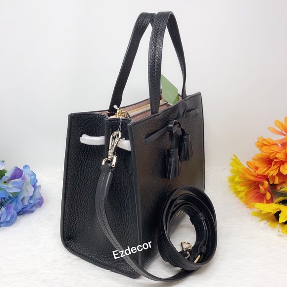 NWT Kate Spade Hayes Small Satchel Crossbody Black - Picture 2 of 8